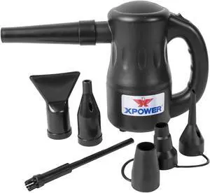 XPOWER A-2 Airrow Pro Electric Air Duster for Dusting, Drying, Inflating, Car Detailing, Computer, Leaf Blowing, 90 CFM, 7 Nozzles+2 Brushes, High Performance Motor, Eco-Friendly, Jet Black XPOWER A-2 Airrow Pro Electric Air Duster for Dusting, Drying, Inflating, Car Detailing, Computer, Leaf Blowing, 90 CFM, 7 Nozzles+2 Brushes, High Performance Motor, Eco-Friendly, Jet Black