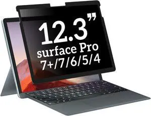 ZOEGAA Surfcae Pro 12.3 Inch Privacy Screen Protector, for Microsoft Surface Pro 7+/7/6/5/4, Removable Surface Pro 7 Privacy Screen, Reusable Anti-Spy Anti-Glare Anti Blue Light Protector