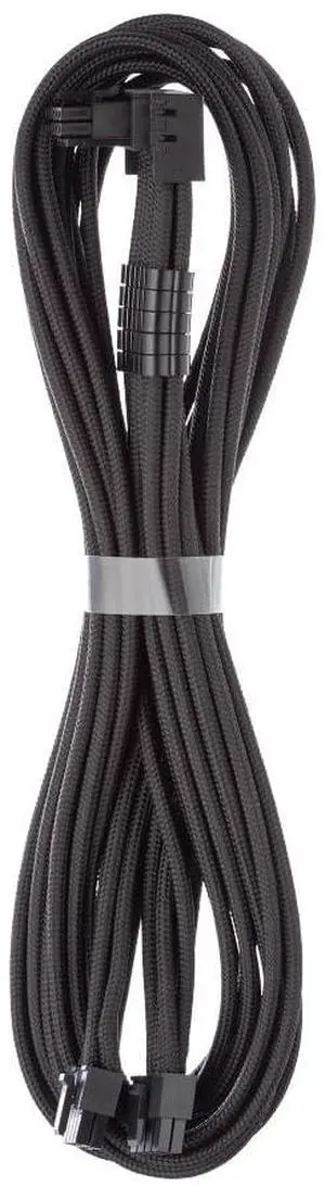 CableMod C-Series Pro ModFlex Sleeved 12V-2x6 12VHPWR 90° StealthSense PCIe Cable for Corsair Type 5 RMX Shift - Variant A (Black, 90° 16-pin to Dual 8-pin, 65cm)