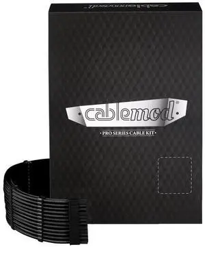 CableMod RT-Series Pro ModFlex Sleeved 12V-2x6 12VHPWR Dual StealthSense Cable Kit for ASUS/Seasonic/Phanteks (Black)