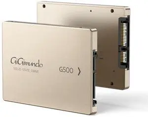 GiGimundo G500 2.5" SATA Solid State Drive 1TB  High-Speed SSD, Durable Lightweight Aluminum, Data Storage Solution for Laptops, Desktops, 2.5 SATA Enclosures - Rose Gold