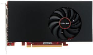 VisionTek AMD Radeon RX 550 4GB GDDR5 for PC - Computer Graphics Card: Supports 4k Monitor Resolution - x4 DisplayPort Outputs, PCI Express 3.0, DirectX 12, Bus-Powered - 901458