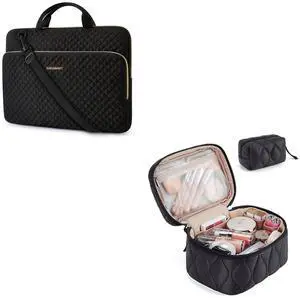 BAGSMART Protective Sleeve case +Travel Makeup Bag