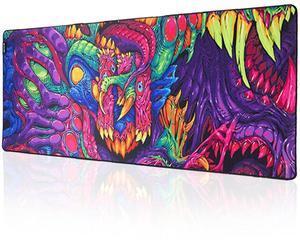 META Pcs Hyperbeast Artwork Gaming Mouse Mat with Stitched Edges, Durable Non-Slip Natural Rubber Base, Waterproof Computer Keyboard Mat for Esports Pros, Gamer, Desktop, Office, Home, Full-Color