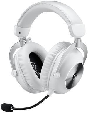 Logitech G PRO X 2 LIGHTSPEED Wireless Gaming Headphones, Detachable Boom Microphone, 50 mm Graphen Drives, DTS:X Headphone 2.0, 7.1 Surround, Bluetooth/USB/3.5 mm Aux, PC, PS5, PS4, Switch, White