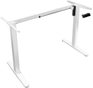 Mount-It! Motorized Electric Standing Desk Frame, Standing Desk Legs Raise up to 46.5", Sit Stand Desk Legs Adjustable Height with Memory Controller, Home and Office DIY Workstation in White