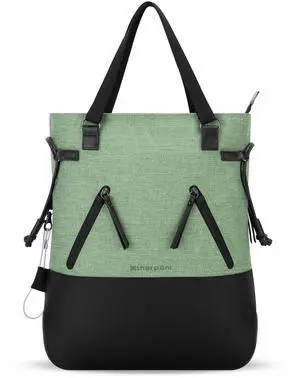 Sherpani Tempest, Anti Theft Convertible Backpack Tote, 14L Travel Backpack, Travel Gifts for Women, Handbags, RFID Protection, Metal Hardware, Fits 15 Laptop (No Sleeve) (Basil)