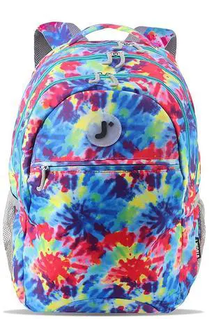 J World New York Cornelia School Backpack for Kids. Cute Womens Laptop Bookbag, Tie Dye, One Size