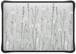 CASETiFY Impact MacbookPro 13-inch (M1/M2/Intel) Case [Enhanced Protective Corner Design/Ventilation Cutouts/Anti-Slip Grip] - Gigi Garden Florals - Clear Black