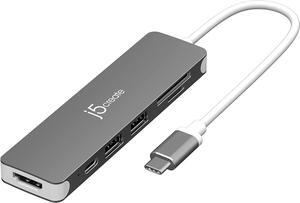 J5create JCD353 USB-C to 4K HDMI Multi-Port Hub (USB-C to 4K HDMI, 2x USB-A 3.2, microSD card reader, USB-C PD 100w)