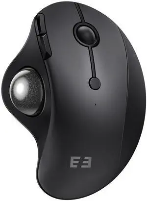 seenda Wireless Trackball Mouse, Ergonomic Mouse Bluetooth - Rollerball Mouse Rechargeable, Multi Devices Connection Thumb Control Mouse Compatible for Mac/Android/Windows Computers - Black