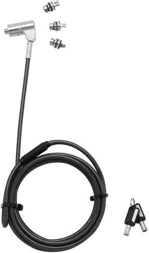 Mobile Edge Anti-Theft Universal Ultra-Slim 6.5 Laptop Key Cable Lock, Compatible with K-lock, Nano, and Noble Wedge Security Slots