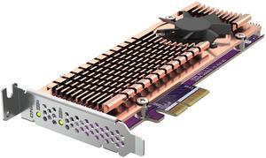 QNAP QM2-2P-344A Dual M.2 PCIe SSD Expansion Card, Supports up to Two M.2 2280/22110 Form Factor M.2 PCIe (Gen3 x4) SSDs, PCIe Gen3 x4 Host Interface, Low-Profile Bracket pre-Loaded, 2 x SSD