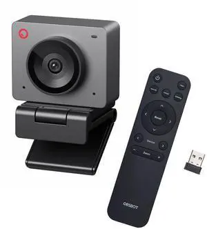 OBSBOT Meet SE 1080P 100FPS Webcam & Remote Combo. AI Framing Streaming Camera with 1/2.8" Sensor, Beauty Mode, Gesture Control, Staggered HDR, Web Camera for Desktop Computer, Laptop, Meeting.
