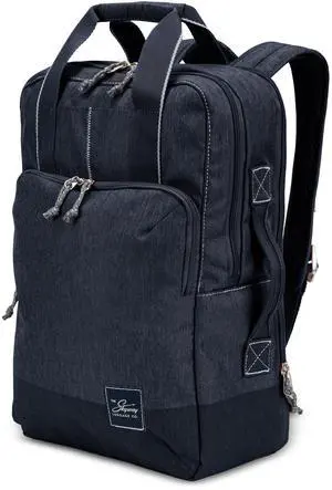 Skyway Luggage Rainier Deluxe Backpack, Eco-Friendly, Made of 100% rPET Travel Laptop Bag for Women & Men, Flight Approved Carry On Bag, 19L, Tahoe Blue