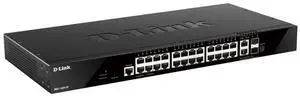 D-Link 28-Port Gigabit Ethernet Switch, Next-Gen Layer 3 Stackable Smart-Managed, 24x Ports, 2X 10GBase-T, 2X 10G SFP+ Ports (DGS-1520-28)