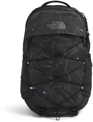 THE NORTH FACE Borealis Commuter Laptop Backpack - PFAS Free, TNF Black Topo Print/Smoked Pearl, One Size