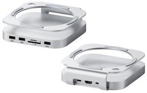 Hagibis Mac Mini M4 Hub & Stand with SSD Enclosure, 3 in 1 USB Type-C Docking Station with M.2 NVMe SSD Case, 4K@60Hz HDMI, 10Gbps USB3.2 Gen2, SD4.0, TF4.0, 5V/2A Power Supply for M4 Pro (MC60H)