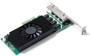 4-Port 2.5GBase-T PCIe Network Adapter NIC Card 2500/1000/100Mbps PCI Express Gigabit Ethernet Card RJ45 LAN Controller Support PXE I225 Chipset for ZimaBoard/Windows/Linux with Low Profile