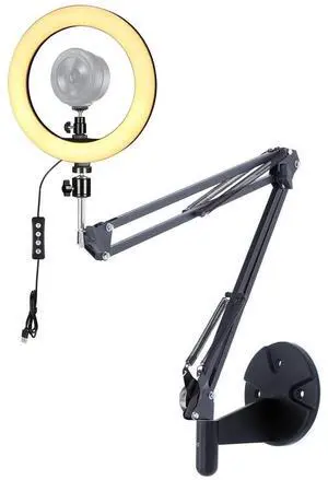 Kiyo pro Webcam Ring Light Wall Holder,10'' Streaming Light with Wall Folding Mount Compatible with Razer Kiyo,Kiyo Pro,Kiyo X Webcams Black