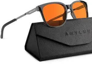 ANYLUV Blue Light Glasses for Men, Computer Gaming Glasses men, Stylish Anti Eyestrain Blue Light Blocking Glasses Men