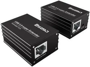 SZBJ USB2.0 Extender Over RJ45 Cat5E/6 up to 230ft Ethernet Cable Extender with Power Adapter- Full USB 2.0 Support for Keyboard, DongleMouse, Webcam, and All Operating System 101