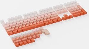 Cmokifuly Side Printed Keycaps 136 Keys Shine-Through OEM Profile PBT Keycap Set for South-Facing Mechanical Keyboard,Side Print Gradient Color Keycaps (Gradient Orange)