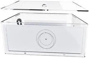 CUHIOY Router Mount for Starlink Gen 3, Clear Acrylic Mesh Router Box Suitable for Wall Mount or Place on Table, Storage Case for Star Link V3 Mesh Wi-Fi System and Power Supply Accessories