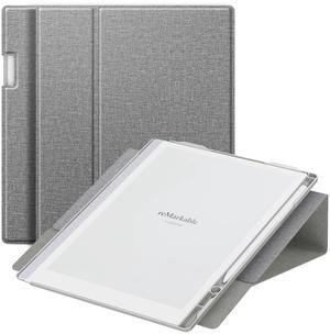 ENET-CASE Case for Remarkable 2 Paper Tablet- Multi-Viewing Adjustable Folding Book Folio Cover - with Built-in Pen Holder - for 10.3" 2020 Released (Gray)