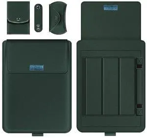 Generic AOHC 13-14 inch (Midnight Green) Laptop Sleeve Case Laptop Stand Adjustable, Computer Shock Resistant Bag with Mouse Pad for MacBook, Window Surface