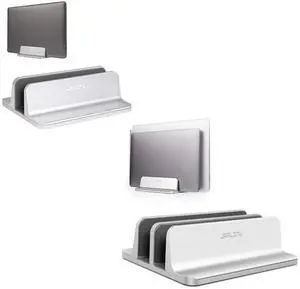 JARLINK Vertical Laptop Stand Bundle with (Upgraded Dock Version) Vertical Laptop Stand, Double Desktop Stand Adjustable Laptop Holder (up to 17.3 inches) Compatible with All Laptops iPad Tablet