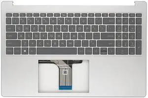 Jxjslp Replacement Upper Case Palmrest for HP 15-FC 15-FD Series Laptop Keyboard Assembly Top Cover Case N36752-001 (with Non-Backlit)