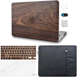 KECC Compatible with MacBook Pro 16 inch 2025 2024-2021 M4/M3/M2/M1 Pro/Max A3403 A3186 A2991 A2780 A2485 with Touch ID Plastic Hard Shell Keyboard Cover Sleeve Screen Protector (Walnut Wood)