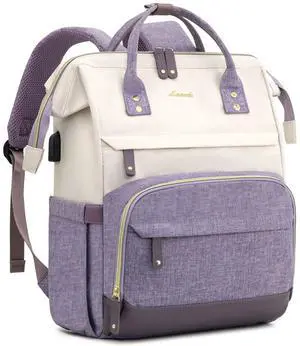 LOVEVOOK Laptop Backpack for Women, 15.6 Inch Work Business Backpacks Purse with USB Port, Large Capacity Nurse Bag College Bookbag for School, Waterproof Casual Daypack for Travel