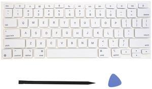Replacement US Keyboard Full Set of Keycap Keys and Tool Applicable for ipad Pro/Air 11/13" Magic Keyboard (MKB-2 White)