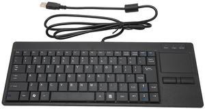 Wired Keyboard with Trackpad, Mini Industrial Keyboard Touchpad Combo with X Scissor Foot, Portable Compact Touch Keyboard for Industry Control, Plug and Play (USB Interface with