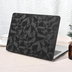 Seorsok Compatible with MacBook Pro 13 inch Case M2 2023,2022,2021-2016 A2338 M1 A2251 A2289 A2159 A1989 A1708 A1706, Abstract Geometric Triangle Leather Plastic Hard Shell&Keyboard Cover,Black