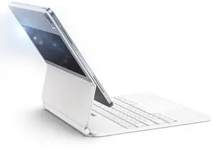 Case with Keyboard for iPad Air 11-inch (M3/M2, 2025/2024) & iPad Pro 11-inch (4th/3rd/2nd/1st Gen), Magnetic Magic-Style Keyboard Case for iPad Air 5/4, Light Charging, Multi-Touch Trackpad, White
