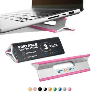 Steepy Adjustable Laptop Stand for Desk - 3 Height Computer Stand - Laptop Desk Riser