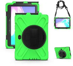 rantice Compatible with Samsung Galaxy TAB Active PRO 10.1 inch/Tab Active4 PRO Case, Heavy Duty Rugged Shockproof Drop Protection Case, Hand Strap&Shoulder Strap for SM-T540/T547/T630/T638 (Green)