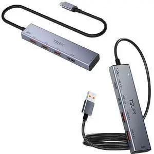 USB C HUB 10Gbps, TSUPY USB HUB with 4K 60Hz HDMI, 3* USB 3.2 A Ports, 100W Power Delivery USB Port, Multi USB C Splitter Adapter HUB for MacBook Air/Pro, iPad Air/Pro, iMac, Tablet,Phone