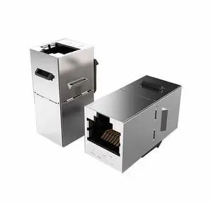 VIVOCH 10 Pcs Cat7 Keystone Coupler, Cat7 Keystone Jack Inline Coupler Sheilded RJ45 8P8C Cat7/Cat6A up to 10Gbps for Ethernet LAN Cable Extender Adapter