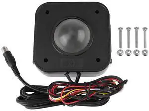Walfront Round LED Trackball 4.5cm Lighted Illuminated PS/2 PCB Connector Wired Trackball for Game Machine