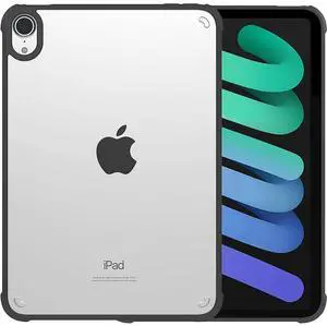 Sahara - Hybrid-Flex Series Case for iPad Mini (A17 Pro) and iPad Mini (6th Generation 2021), Clear Black, (TB00048)