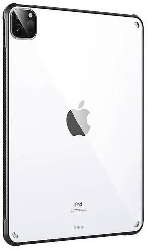 SaharaCase Hard Shell Case for Apple iPad Pro 11" (3rd Generation 2021 & 4th Generation 2022) [Shockproof Bumper] Rugged Protection Antislip Cover (Clear Black)