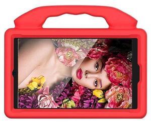 SaharaCase KidProof Case for Samsung Galaxy Tab A7 Lite (2021) [Shockproof Bumper] Rugged Child Protection Antislip Kickstand (Red)