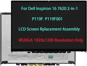 16" Touch Screen Replacement for Dell Inspiron 16 7620 7625 2-in-1 P119F P119F001 LCD Digitizer Display Assembly WUXGA 1920x1200