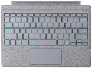 Zoof Type Cover for Microsoft Surface Pro 7 Plus/Pro 7 / Pro 6 / Pro 5 / Pro 4 / Pro 3, 12.3 inch, Ultra-Slim Wireless Tablet Keyboard with Multi Touchpad Bluetooch (Gray with Backlit)