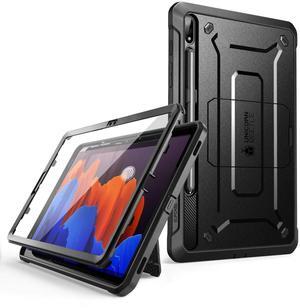 SUPCASE UB Pro Series Case Designed for Samsung Galaxy Tab S7 Plus (2020) / S8 Plus (2022) 12.4 inch , with Built-in Screen Protector & S Pen Holder Full-Body Rugged Heavy Duty Case (Black)