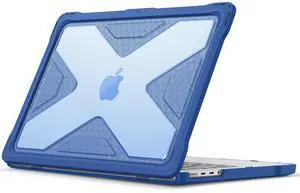 Fintie Case for MacBook Pro 14 Inch A3401 A3185 A3112 A2992 A2918 A2779 A2442 with M4 M3 M2 M1 Chip (2024 2023 2022 2021 Release) - Heavy Duty Rugged Hard Shell Case Cover with TPU Bumper, Blue